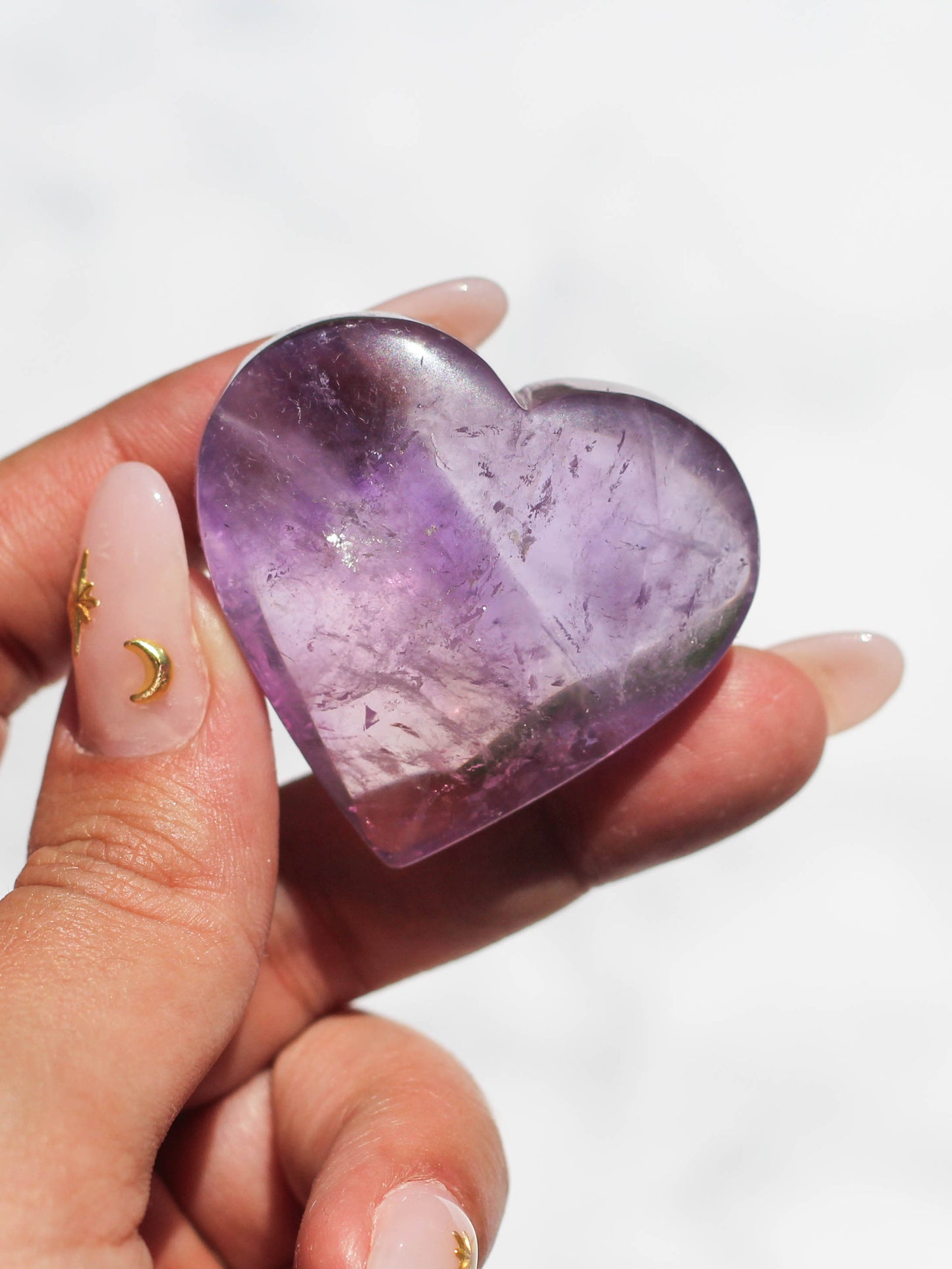Amethyst Heart Carving (Medium)