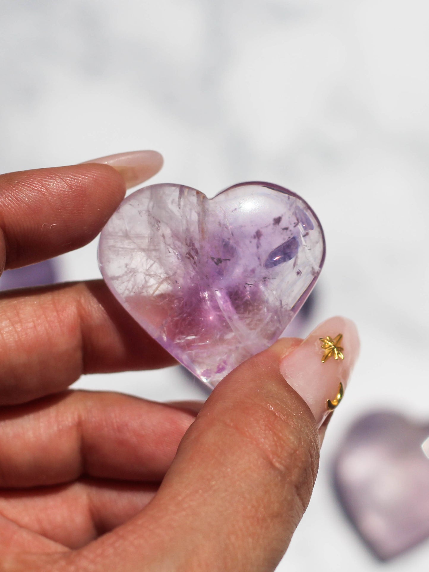Amethyst Heart Carving (Small)