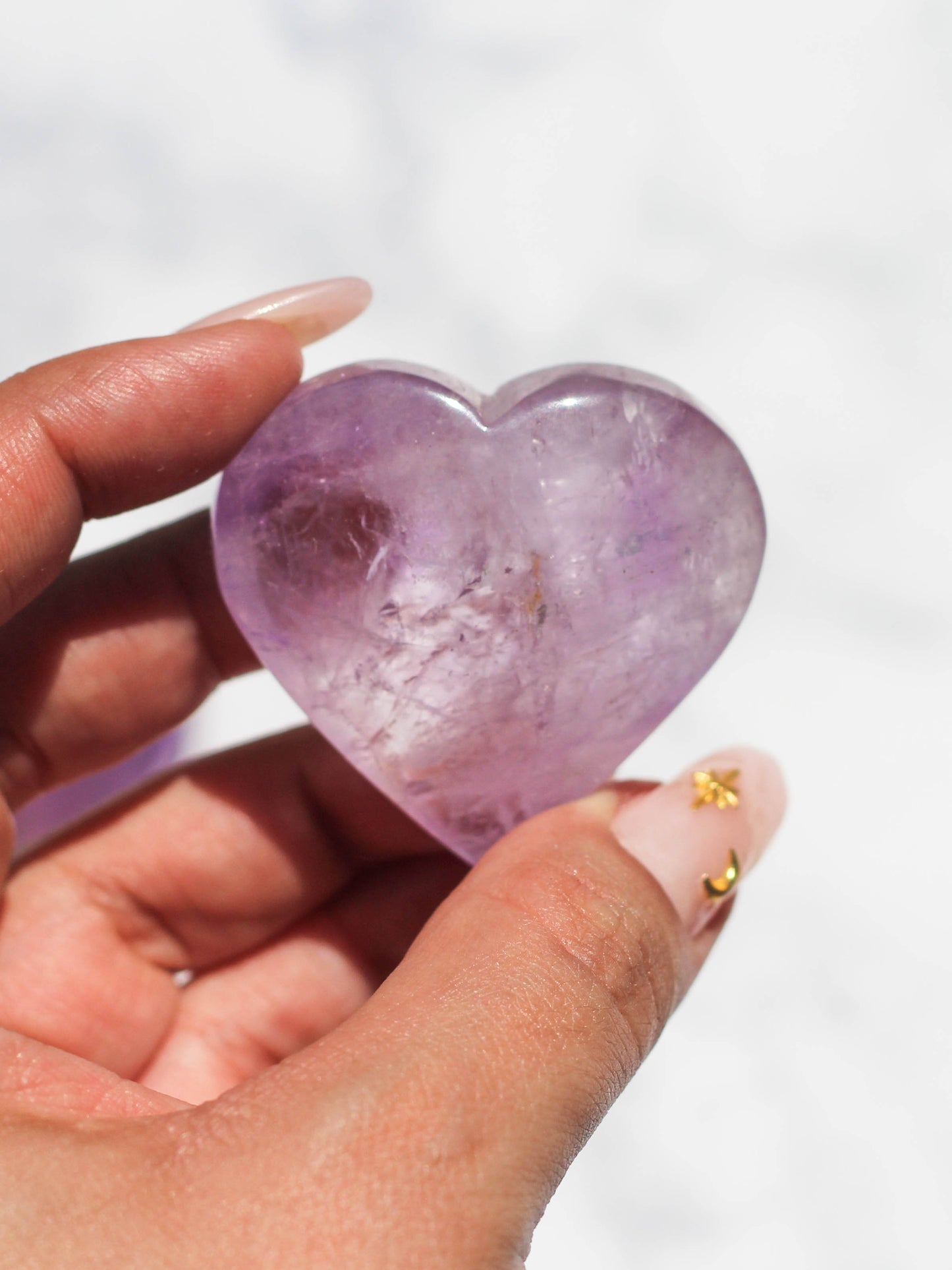Amethyst Heart Carving (Medium)