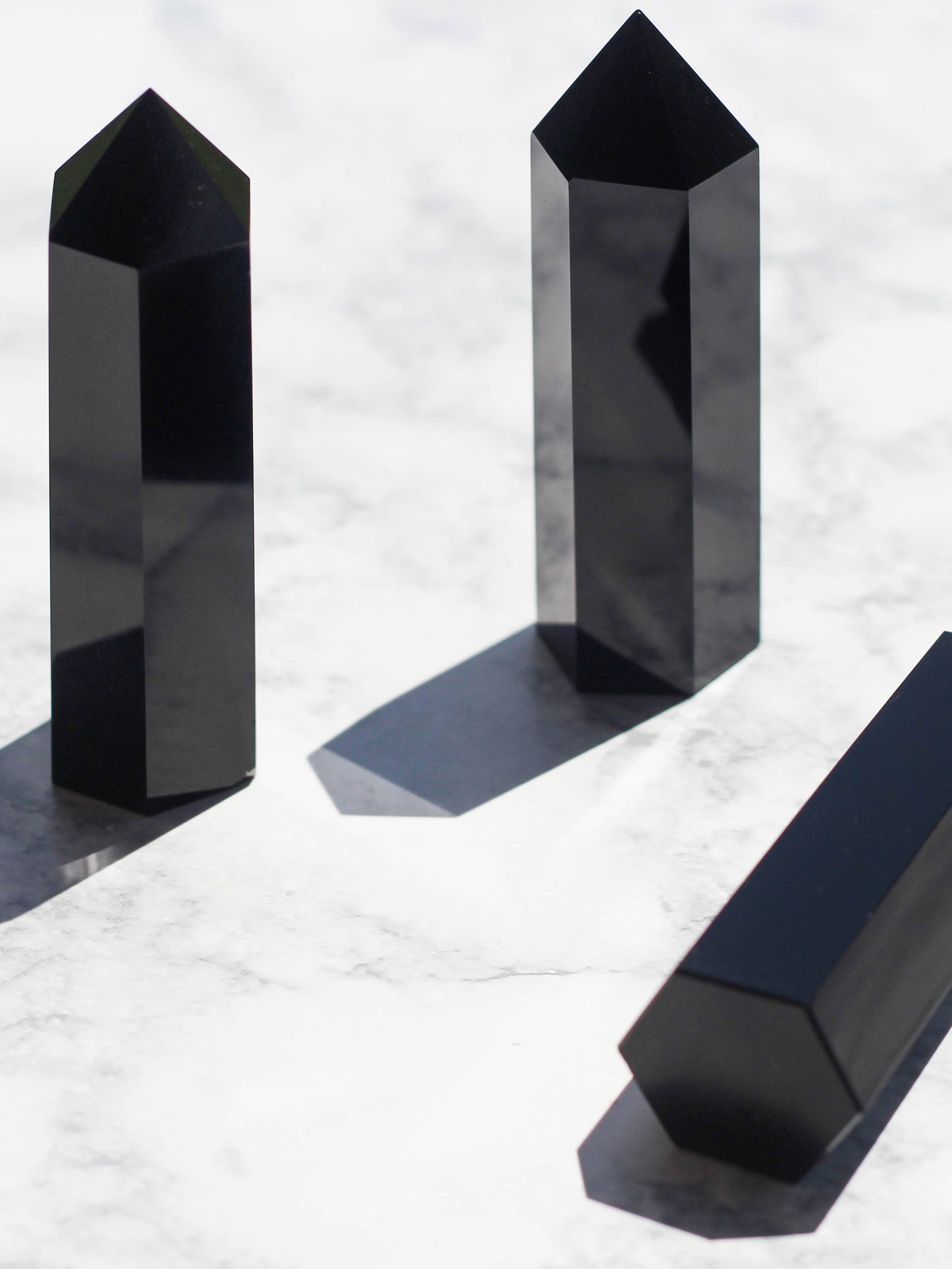 Black Obsidian Crystal Tower