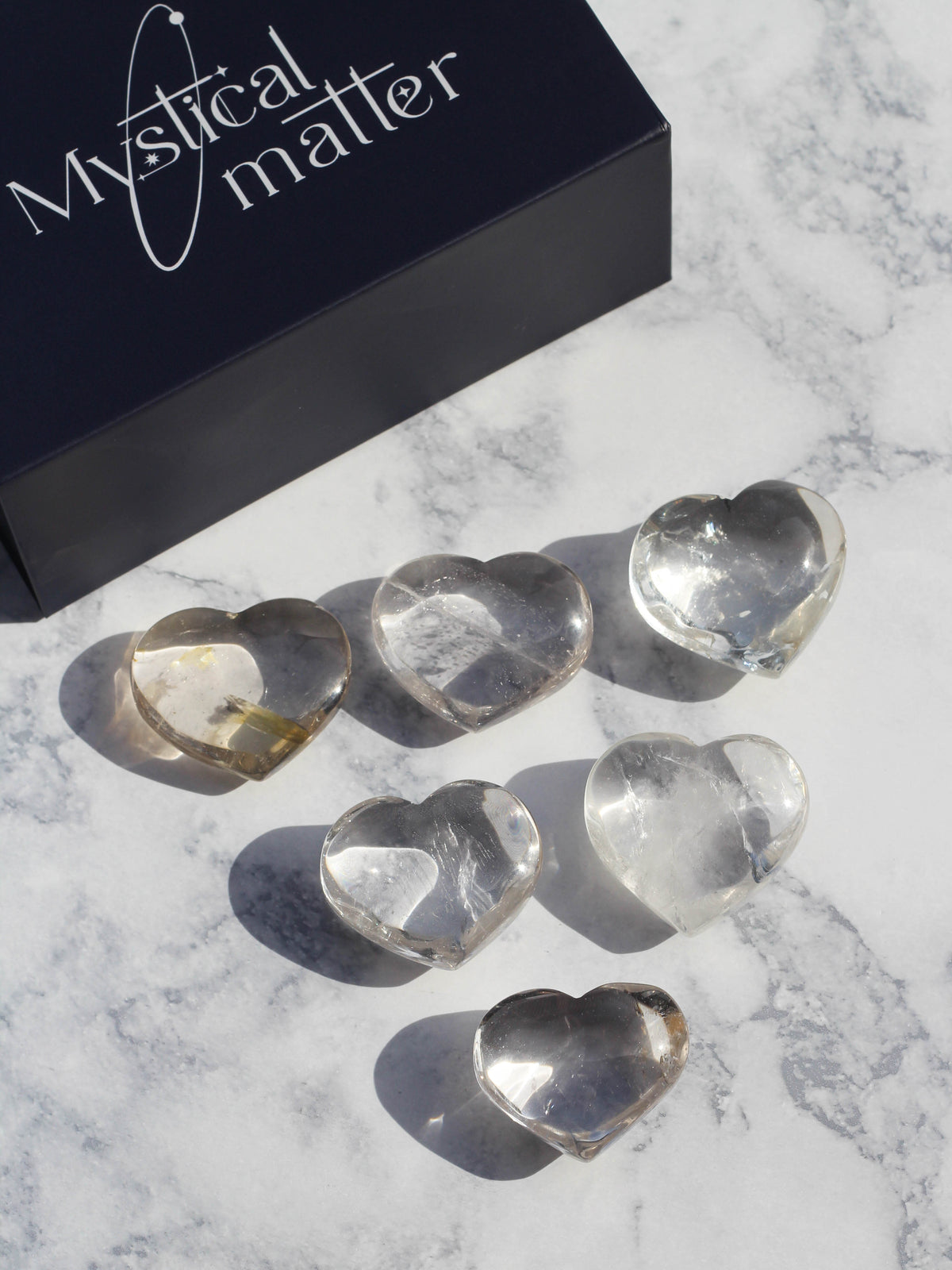Clear Quartz Puffy Heart (small)