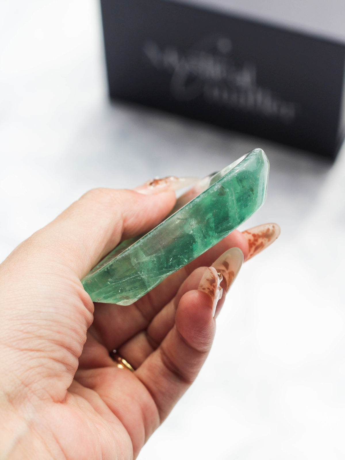 Green Fluorite Heart Dish