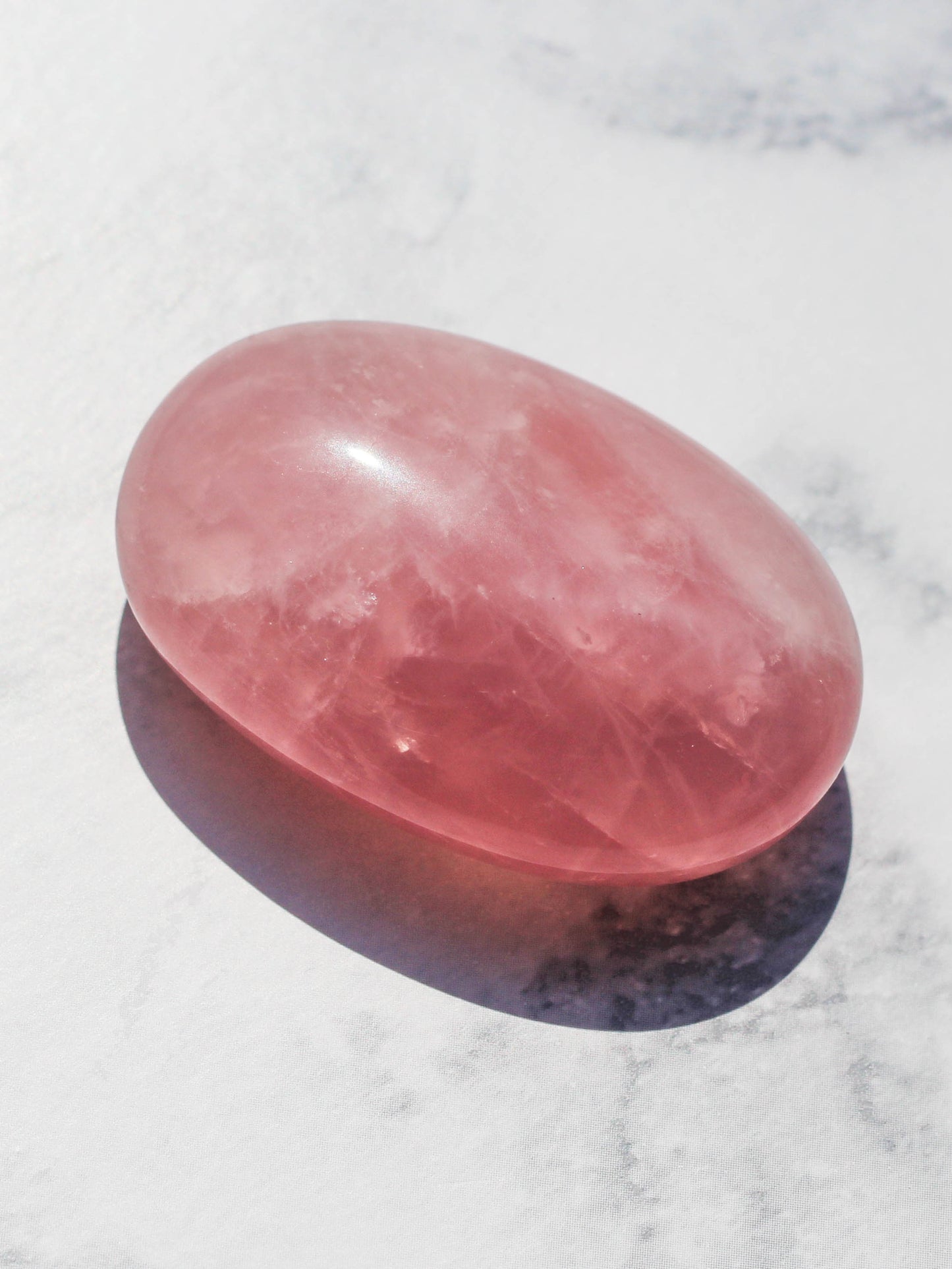 Rose Quartz Palm Stone