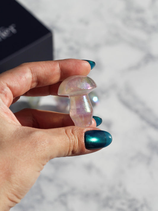 Angel Aura Fluorite Mushrooms