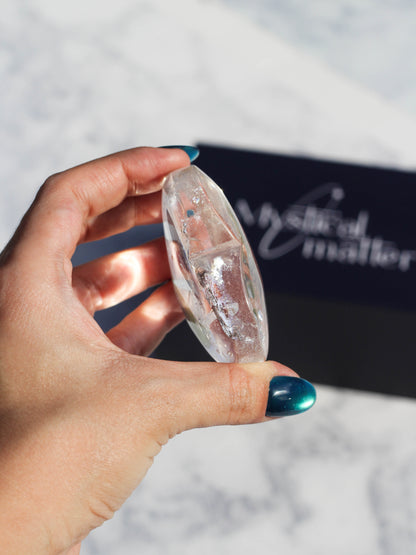 Clear Quartz Puffy Heart (large)