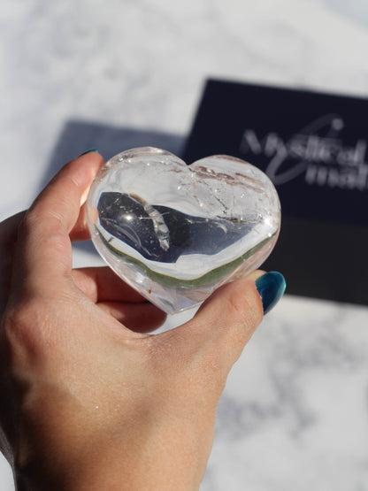 Clear Quartz Puffy Heart (large)