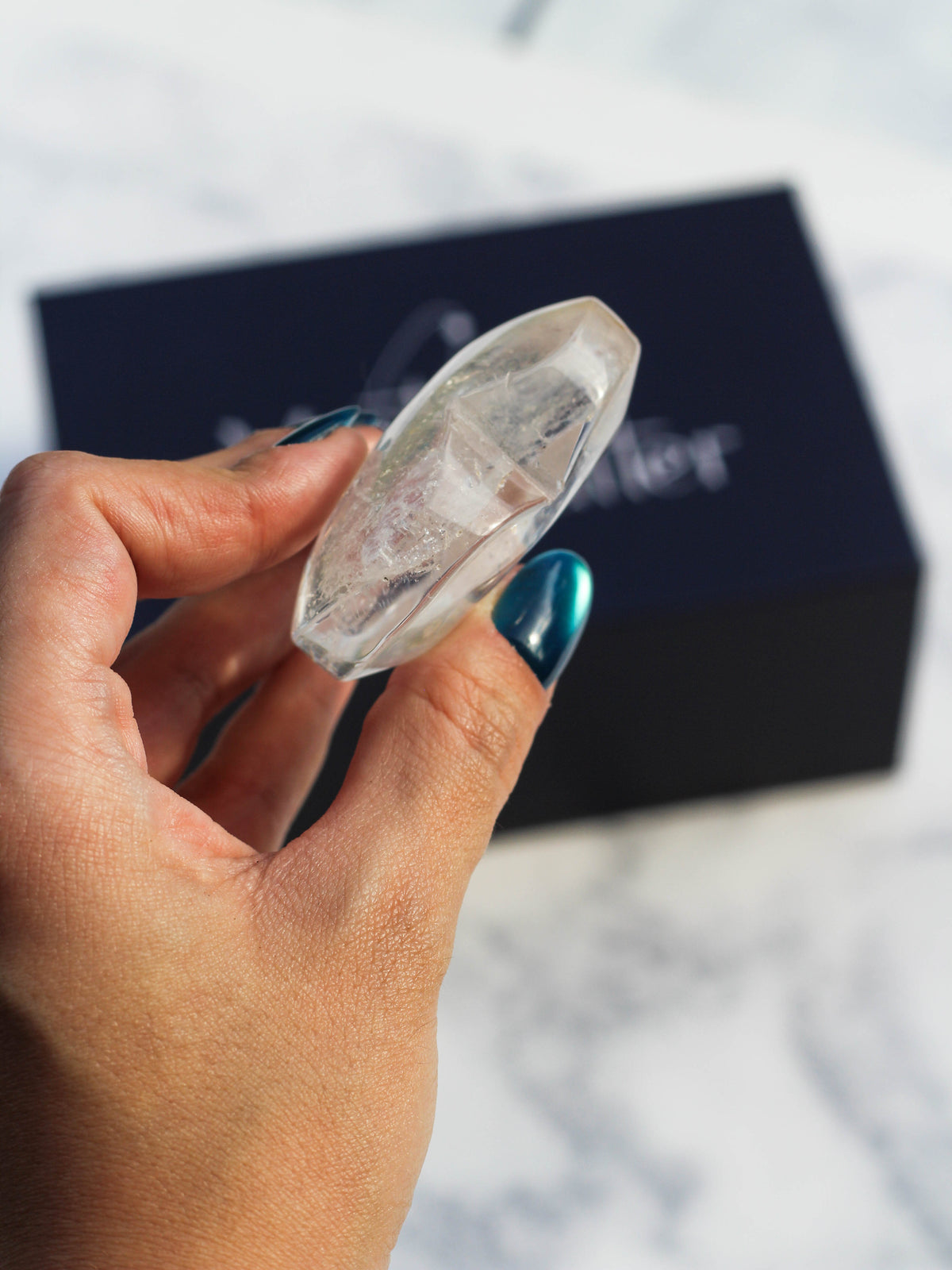 Clear Quartz Puffy Heart (medium)