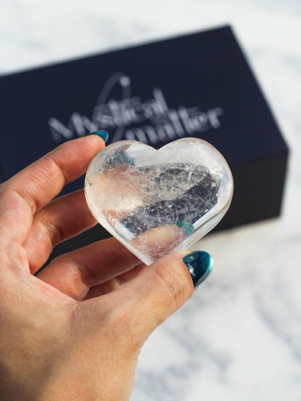 Clear Quartz Puffy Heart (medium)
