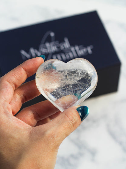 Clear Quartz Puffy Heart (medium)