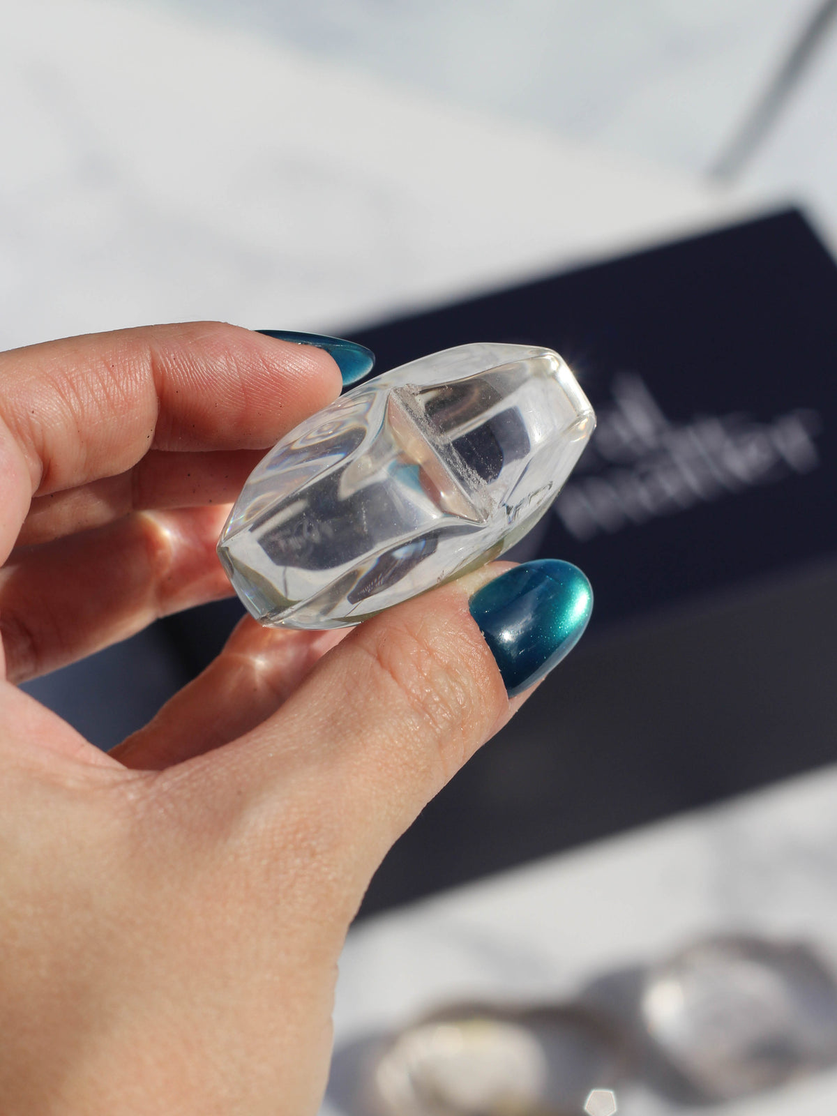 Clear Quartz Puffy Heart (small)