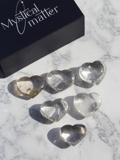 Clear Quartz Puffy Heart (small)