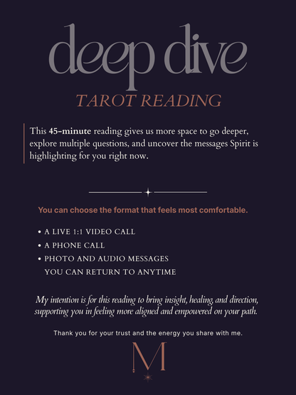 Tarot Reading ✦ Deep Dive Session