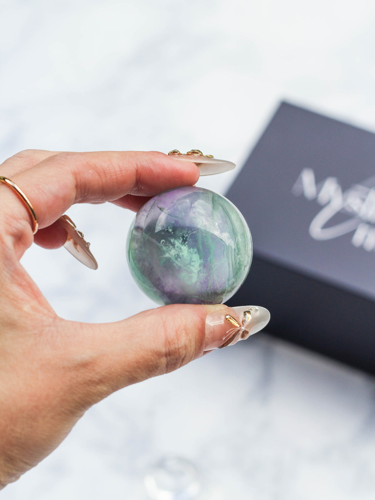 Rainbow Fluorite Sphere