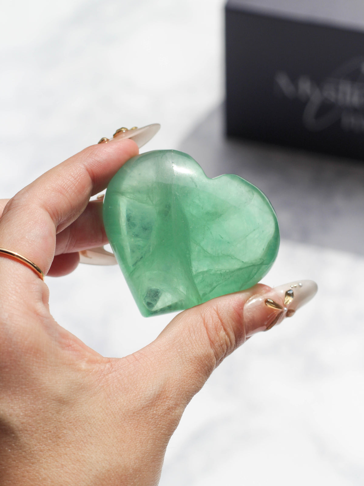 Green Fluorite Puffy Heart II