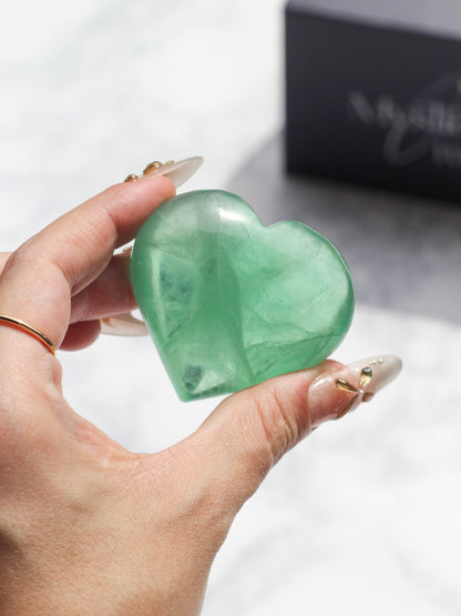 Green Fluorite Puffy Heart II
