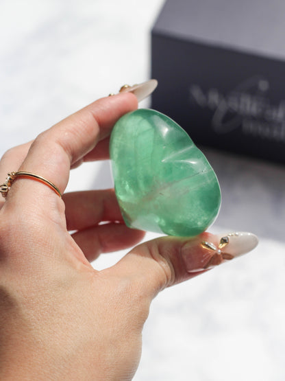 Green Fluorite Puffy Heart II