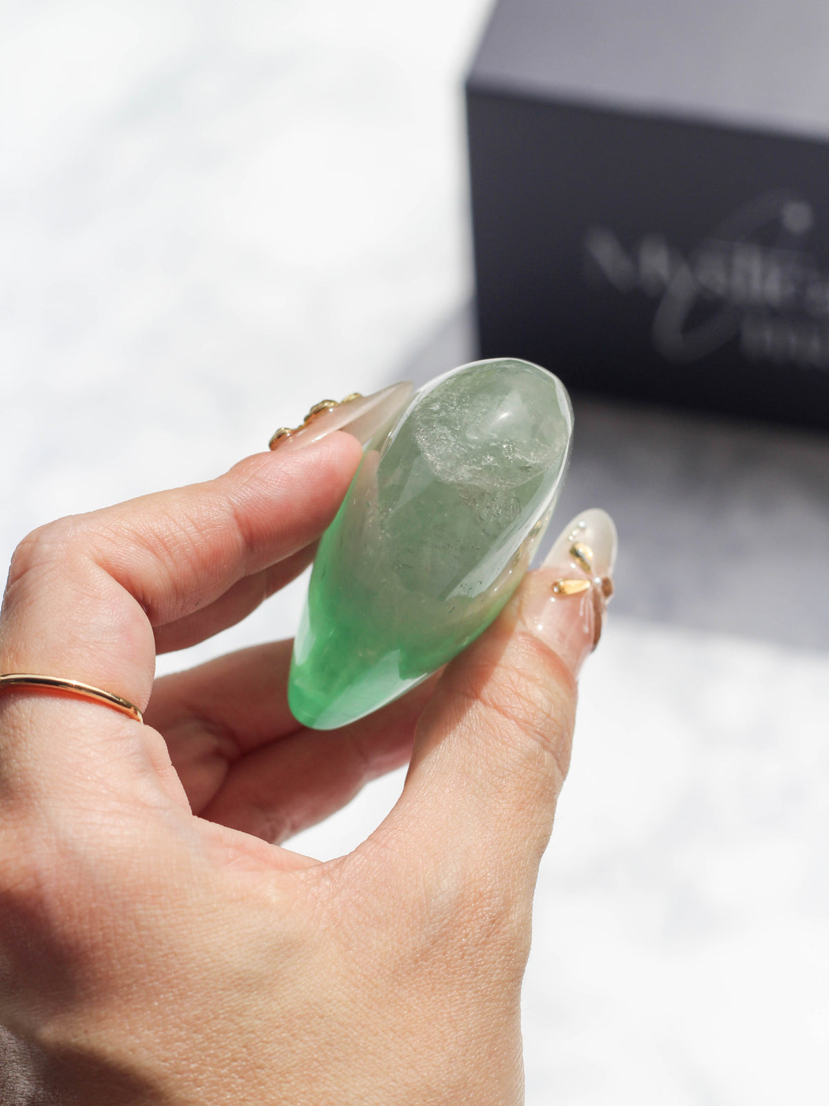 Green Fluorite Puffy Heart I