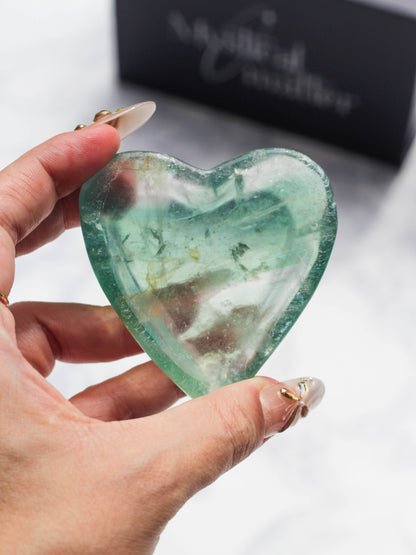 Green Fluorite Heart Dish