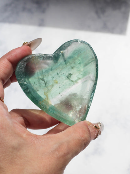 Green Fluorite Heart Dish