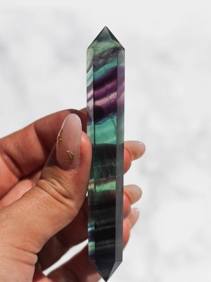 Rainbow Fluorite Double Terminated Crystal