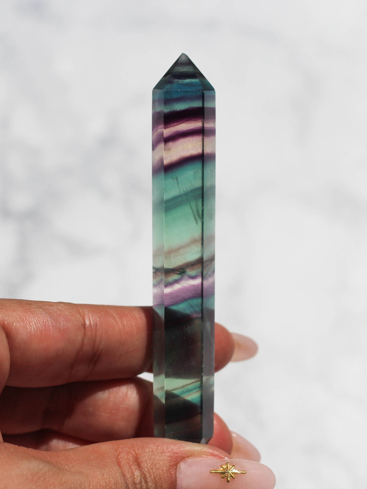 Rainbow Fluorite Double Terminated Crystal