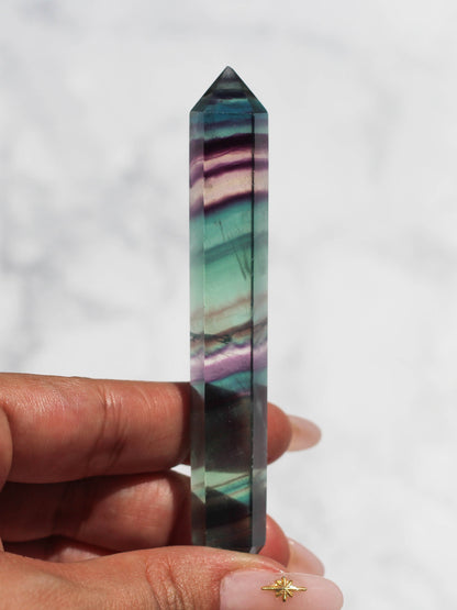 Rainbow Fluorite Double Terminated Crystal